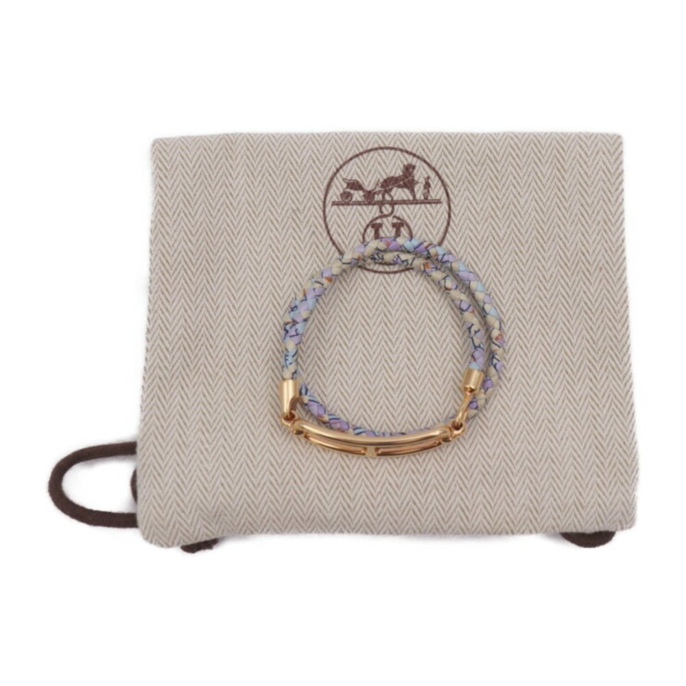 HERMES Hermes Luli Bracelet Silk Light Blue Purple Multicolor Chaine d'Ancre ... - Picture 5 of 5